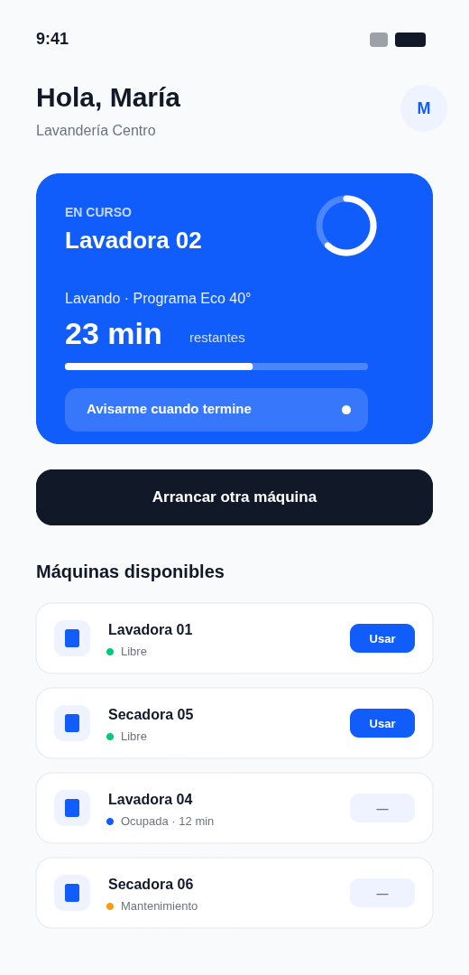WashMas customer app